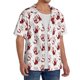 thumbnail image 2 of Balery Red Bloody Scary Hands2 Camisa Casual de Manga Corta con Botones para Hombre, Texturizada, Estilo Cubano, para Playa, Verano-4X-Large, 2 of 5