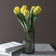 thumbnail image 3 of Gwong Decoración hogareña 1 Ramo Lustroso Floya Falsable Flexible Color Brillante 3 Cabezal Túres Real Tulipanes Artificiales Decoración para el hogar Gwong 21082907, 3 of 6