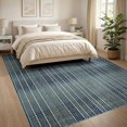 thumbnail image 3 of ODIKA Herringbone Boho Interlocking Zigzag Stripes Bordered Diagonal Non-Slip Flatwoven for Living Room, Under Sectional, Family, 3 of 7