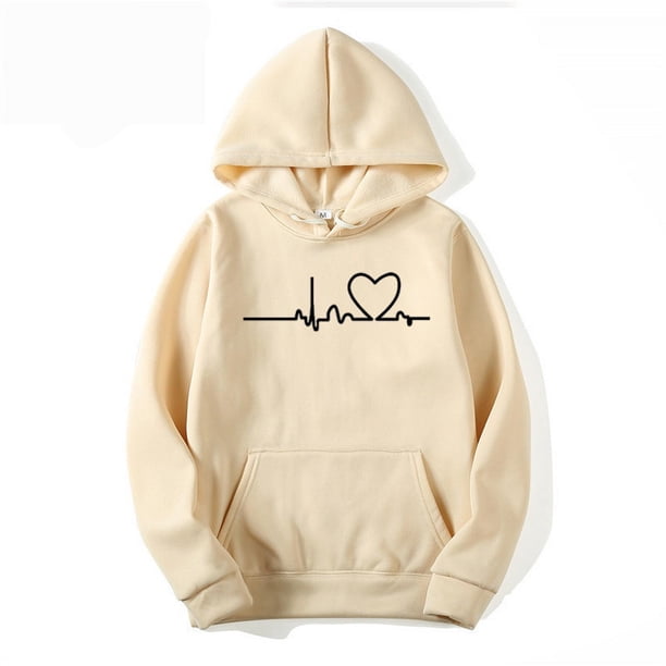 Gibobby Sudaderas de mujer, Sudadera con Capucha y Cuello en Abierto de Manga Larga de Ajuste clásico Sudadera con Capucha para Mujer(Beige,XG)