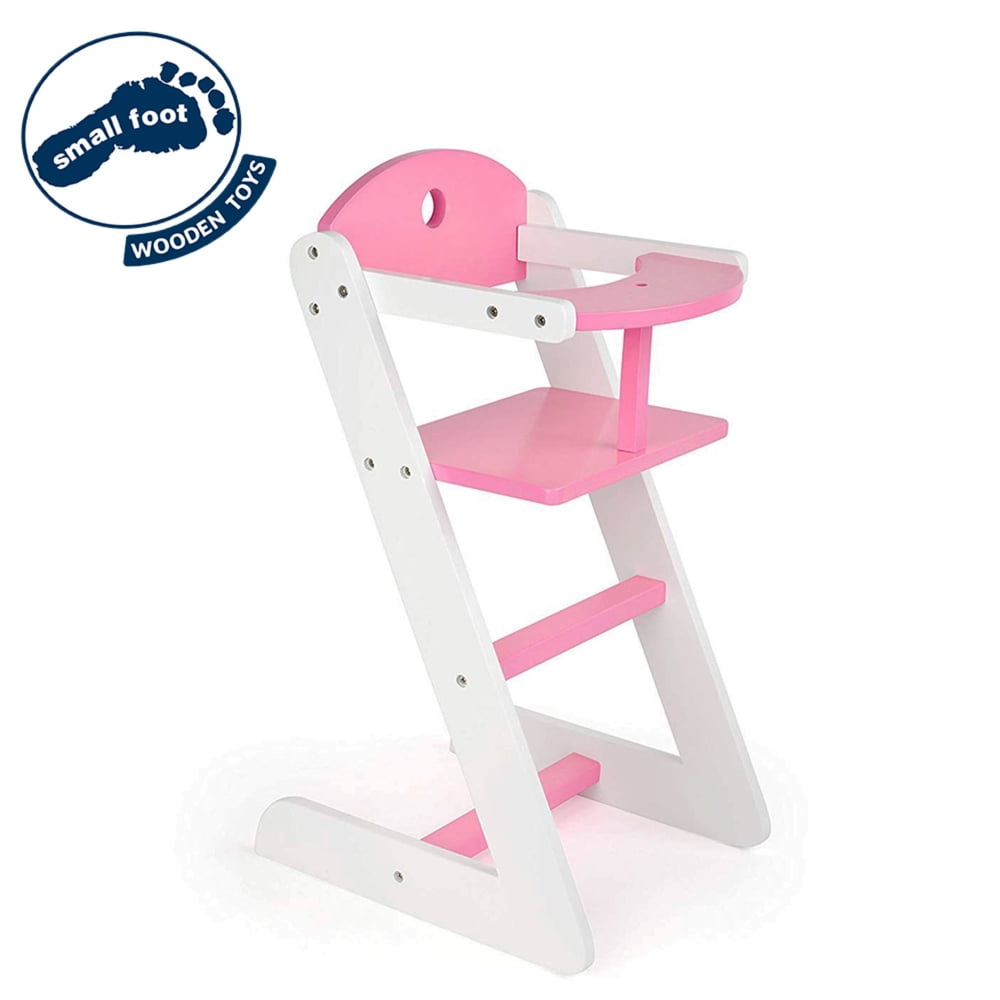 Small Foot Wooden Toys Wooden Baby Doll High Chair Playset Walmart