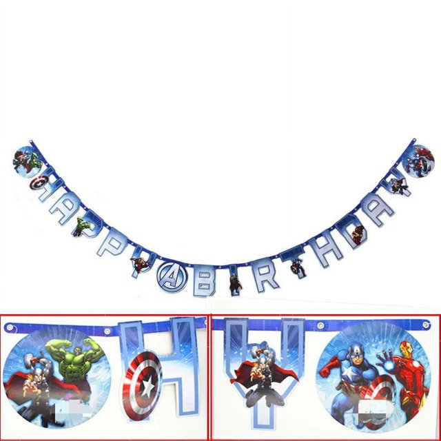 Suministros de fiesta de superhéroes de Los Vengadores, decoraciones, vajilla desechable de cumpleaños para niños, mantel, temática de fiesta de superhéroes, conjunto para niño