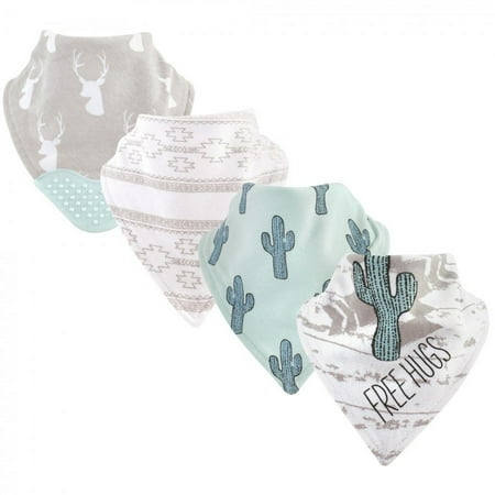 UPC: 0660168930016 | Yoga Sprout Baby Boy Cotton Bandana Bibs 4pk  Free Hugs  One Size