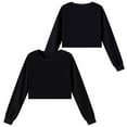 thumbnail image 4 of Cethrio Girls Cotton Sweatshirts, Crew Neck Athletic Casual Pullover Long Sleeve Tops Black Size 7-8 T, 4 of 8