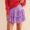 Purple, variant on sunshuilll Women Casual Floral Pleated Mini Skirts