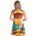 thumbnail image 2 of Bixox Vintage Beach Sunset Print Women's Sleeveless A-Line Dress with Pockets, Casual Knee-Length Tank Dress for Summer-Large, 2 of 7
