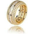 thumbnail image 3 of 14K Gold Micro-Inlaid Five-Row Moissanite Ring, Hip-Hop Style Ring, A Five-Rowed Showstopper for Grand Events,Father's Day Gift, 3 of 7