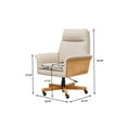thumbnail image 4 of Better Homes & Gardens Juliet Tall Back Office Chair, Cream and Light Honey Finish, 4 of 8