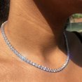 thumbnail image 2 of Collar de tenis ARLTANSY de oro blanco de 14 quilates con diamante de alto carbono de 5 mm, 2 of 7