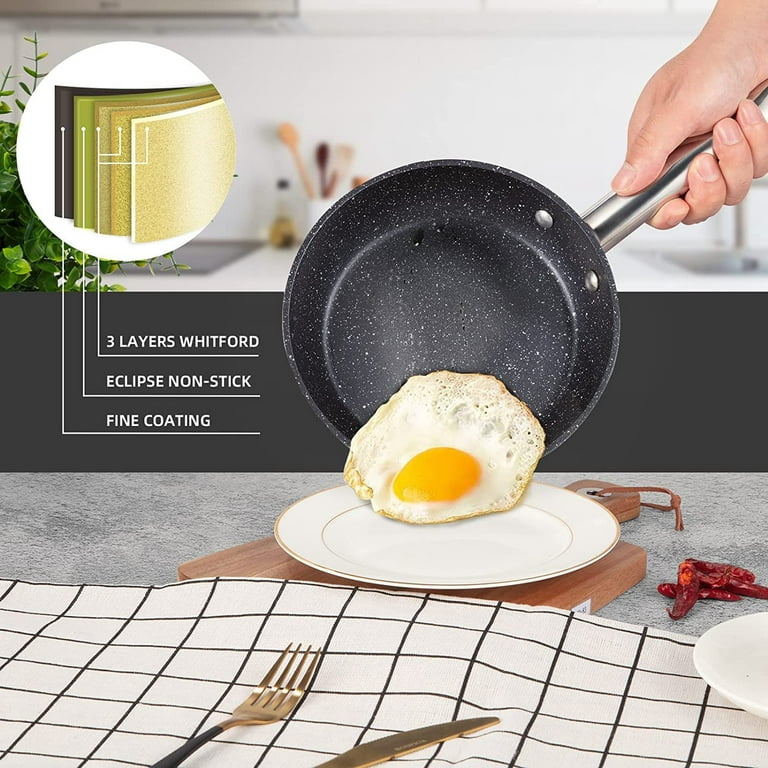 SENSARTE Nonstick Ceramic Frying Pan Skillet, 8-Inch Omelet Pan, Healthy  Non Toxic Chef Pan, Induction Compatible Egg Pan with Heat Resistant  Handle