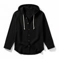 thumbnail image 4 of RXMEKW Solid Color Hooded Cardigan for Men with Button Front and Long Sleeves, 4 of 9