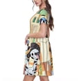 thumbnail image 4 of Lsque Bluey Print Women's Casual Dress T-Shirt Summer Short Sleeve Scoop Neck Swing Dresses, 4 of 7