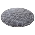 thumbnail image 1 of Xihbxyly Ofertas Flash de hoy Ofertas Prime Liquidación Alfombra redonda de lana de seda a rayas para dormitorio, a prueba de tontos, para sala de estar, sofá, alfombra para el suelo, cesta colgante, 1 of 4