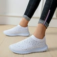 thumbnail image 6 of NICEXMAS  Mesh Sneakers Sports Breathable Shoes Trendy Running Woman White, 6 of 8
