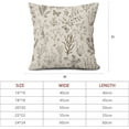 thumbnail image 6 of Spring Brown Floral Pillow Covers 16x16 Inch Vintage Wild Flower Herbs Plant Butterfly Decorative Pillow Cases Botanical Farmhouse Cushion Covers Home Decor for Sofa Couch Outdoor Set of 2, 6 of 6