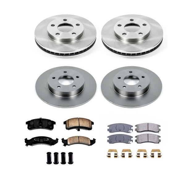 Ultimate Brakes Front and Rear Semi-Metallic Brake Pad and Rotor Kit with Hardware WM81011