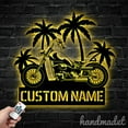 thumbnail image 3 of Handmadetneonsign Custom Motorbike At The Beach Metal Wall Art LED Light, Motorbike Home Decor, 3 of 5