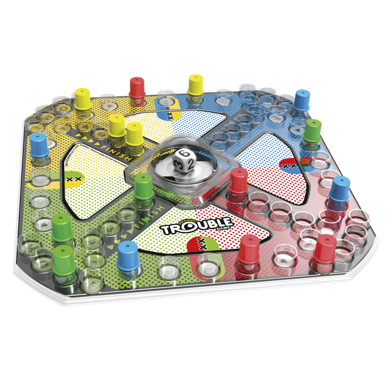 Juego de Mesa Trouble, Juego Familiar Hasbro para 2 a 4 Jugadores, para Niños desde 5 Años 2