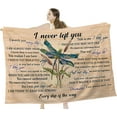 thumbnail image 2 of Dragonfly Blanket Memorial Sympathy Gifts for Girls Women Loved One I Never Left You Throw Blanket for Kids Adults Soft Warm Cozy Fleece Blanket for Couch Sofa 40"x50", 2 of 6
