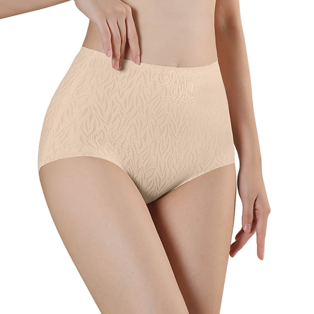 Ropa interior sin costuras de cintura alta para realzar los glúteos para mujer - Mezcla de algodón, tanga sexy con control de abdomen