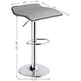 thumbnail image 6 of HOMEKOKO Bar Stools Set of 2 Square Backless Adjustable Bar Stools Swivel Bar Stool(Light Grey), 6 of 7