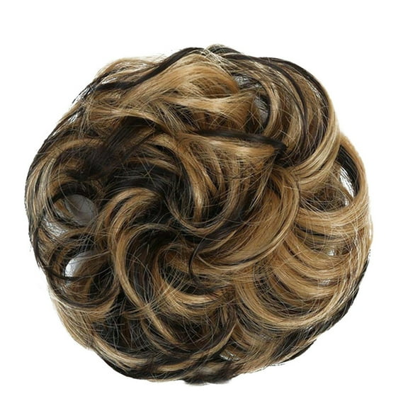 human hair wigs for women Curly Bun Extension Messy Bun Hair Piece Scrunchie Updo Wrap Hair Extensions Adult Female Costume Wigs Toupees, E Back to school,wedding gifts decor