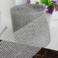 thumbnail image 5 of CIMAXIC birthday Sparkling Rhinestone Diamond Ribbon Mesh Roll for Wedding Cakes Birthday Party Decor Baby Shower Events and Arts and Crafts Projects 1 Yard x 4.7" (Silver),36"X4.72"X0.04", 5 of 5