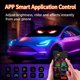 thumbnail image 4 of Calcomanías para ventana de coche con ojo demoníaco | Adhesivo LED Bluetooth para pantalla rígida con brillo rojo | Control remoto y cargador incluidos, 4 of 5