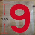 thumbnail image 3 of Parches termoadhesivos de color rojo y negro de 5 a 23 cm con letras para hacer tú mismo, para camisetas de baloncesto, fútbol y ropa, 3 of 5