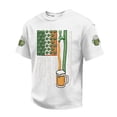 thumbnail image 2 of Men's St. Patrick's Day Beer Flag Graphic Crew Neck T-Shirt Short Sleeve, 2 of 4