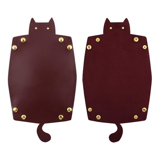 Cuero Pu Con Forma De Gato, Bandeja De Almacenamiento Plegable, Caja Contenedora De Joyas Para Llaves Para Uso En El Hogar Y La Oficina Eigraketly HA044171-02