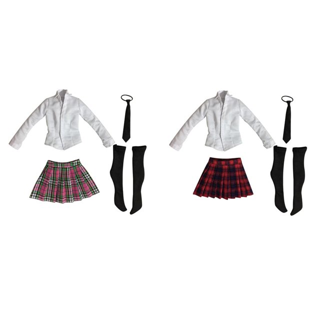 2 Pack 1: 6 De Colegiala Para Mujer Trajes De Cosplay Japoneses Plisada Con Y