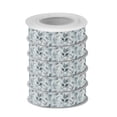thumbnail image 2 of 5 Rolls Christmas Ribbon 1.5 inch Wide Decorative Ribbon for Gift Wrapping and Holiday Decorations Soft Gray Leaves, 2 of 7