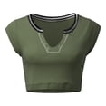thumbnail image 4 of Kcodviy Womens V Neck Short athletic Top Women Sleeve Racer Back Tank Mens Running Tops Halter Neck Crop Tang Tops Top, 4 of 5