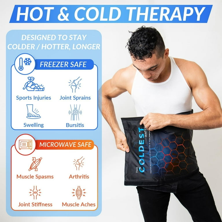 Coldest Extra Large Ice Pack for Back and Full Body Cold Compress for Pain Relief Ice Blanket for Sleeping or Ice Pad Physical Therapy Folds