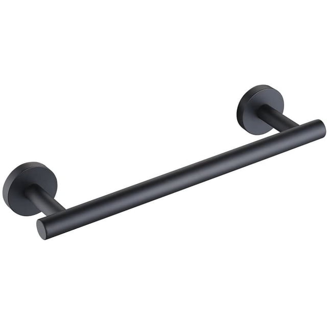 Toallero para baño, toallero adhesivo montado en la pared, 30cm, acero inoxidable SUS304, toallero negro mate JM