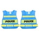 thumbnail image 1 of Chaleco de policía para niños, 2 unidades, disfraz de policía para niños pequeños, disfraz de policía para juegos de rol, suministros de disfraces, 1 of 7