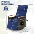 thumbnail image 3 of Costway Outdoor 360° Swivel Rattan Recliner Chair Patio Wicker Chaise Lounge Chair Navy, 3 of 9