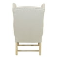 thumbnail image 3 of Lisbon Linen & Oak Wingback Armchair with Exposed Nailheads, 3 of 8