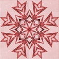 thumbnail image 1 of Ahgly Tapis d'Intérieur Lavable en Machine Carré Rouge Pamplemousse, 6 Pieds Carré, 1 of 7