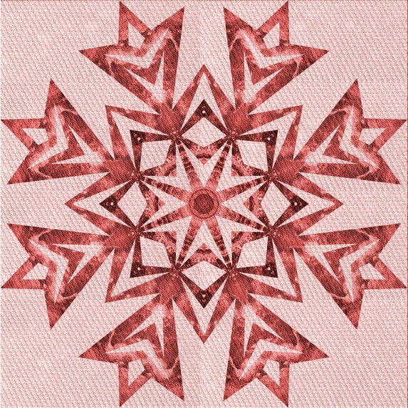 Ahgly Company Indoor Square Patterned Grapefruit Red Area Rugs, 7' Square