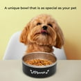 thumbnail image 6 of Personalized Pet Bowl with Name, Custom Non-Slip Stainless Steel Dog & Cat Food and Water Feeding Bowl, Gift for Animal Moms (Paws), 6 of 17