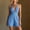 Light Blue, variant on HBYJLZYG Women's Halter Romper with Deep V Neck and Open Back, Wide Waistband Loose Fit Shorts with Side Pockets, Lightweight Cotton Linen Summer Vacation Beachwear