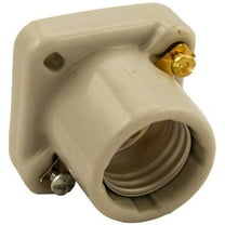 Leviton 19062 002-000 1-Circuit 1-Piece Keyless Lamp Holder, 660 W, Incandescent, Medium, White