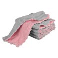 thumbnail image 1 of 6Pcs Toallas de Cocina, 9.4" Paños de Limpieza de Terciopelo Gris Rosa, 1 of 5