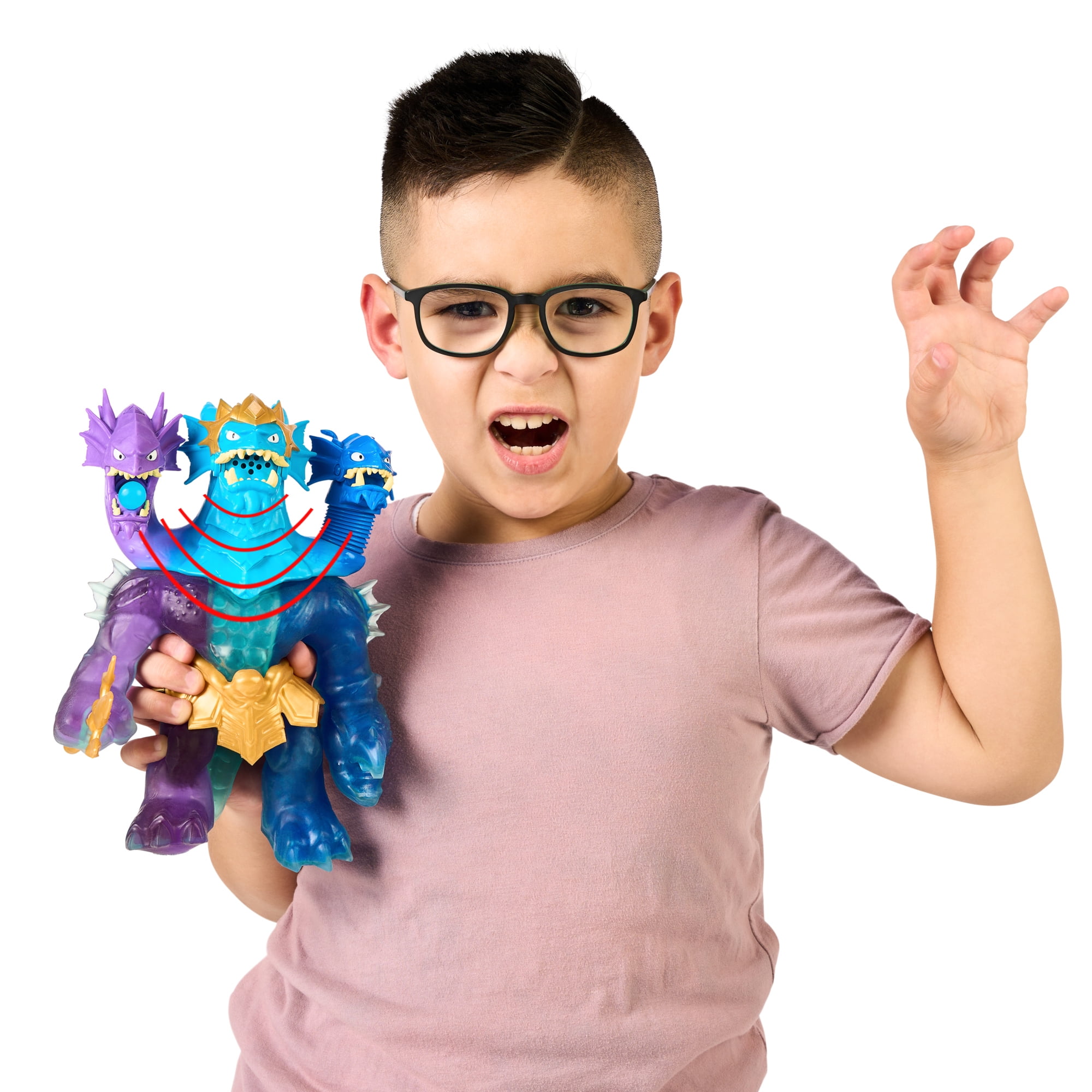 Heroes of Goo Jit Zu 9.5 inch King Hydra Figure with Triple Attack 3 in 1 Goo Power, Ages 4+