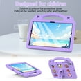 thumbnail image 5 of Dteck Case for Lenovo Tab M10 Plus 3rd Gen 10.6" TB-125F/128F (2022),Kids Friendly Shockproof EVA Case Kickstand Handle Protective Shell Cover,Lightpurple, 5 of 8
