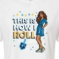 thumbnail image 3 of Barbie - Holidays & Christmas - Hanukkah This Is How I Roll  - Juniors Cropped Cotton Blend T-Shirt, 3 of 5