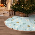 thumbnail image 5 of Sikiie Bee Flower Nativity Christmas Tree Skirt, Jesus Christian Winter Holiday Tree Mat Decoration(30-48IN)48", 5 of 6