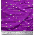 thumbnail image 1 of Soimoi Purple Georgette Viscose Fabric Text & Arrow Tribal Decor Fabric Printed Yard 42 Inch Wide, 1 of 3